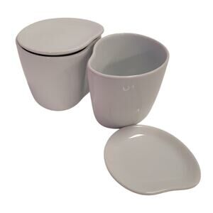 Starbucks Organic by Aida 8 oz White Ceramic Cup Saucer Set (2)